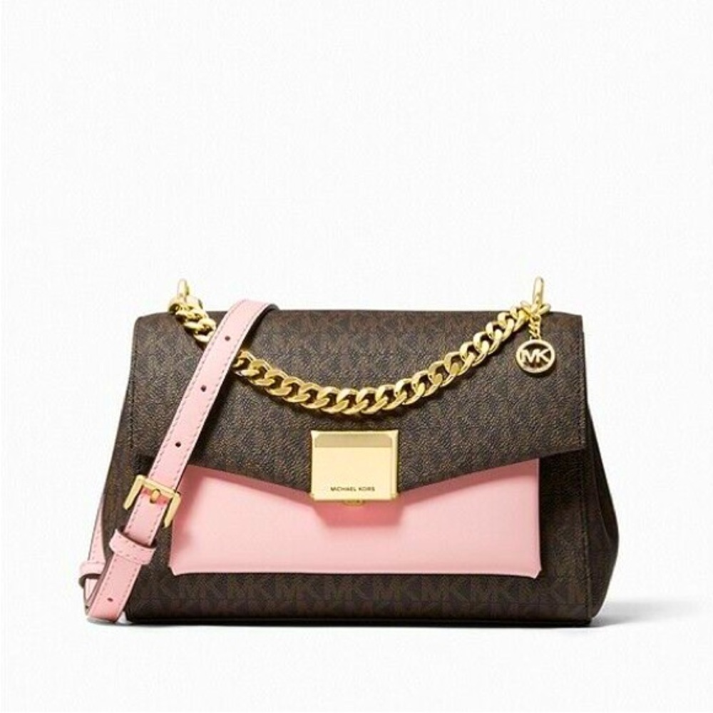 Michael Kors Crossbody monogrammed two tone bag